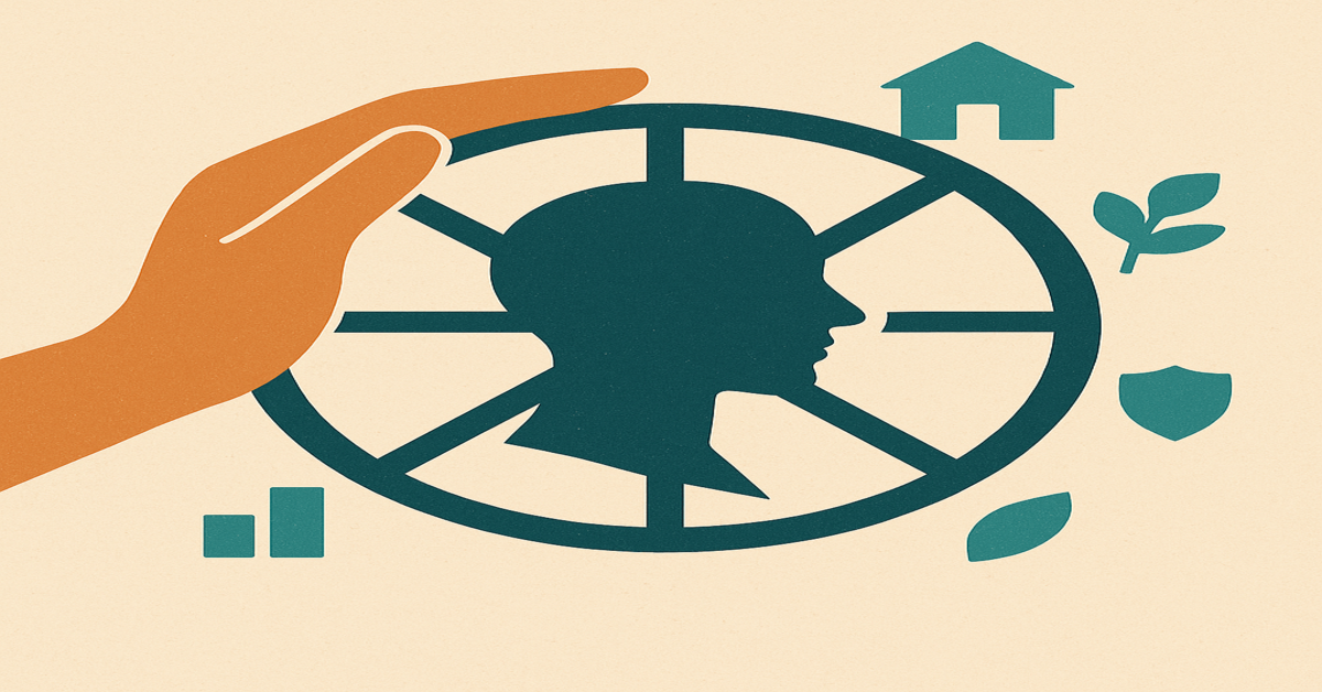 Wealth wheel diagram showing coordinated financial professionals working together for business owners