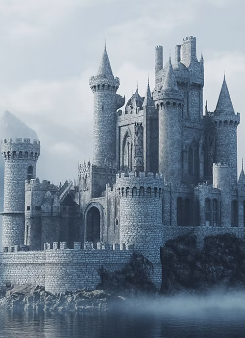 a white walled castle
