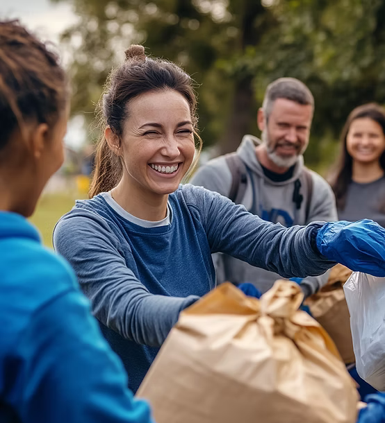 image of a group of people volunteering